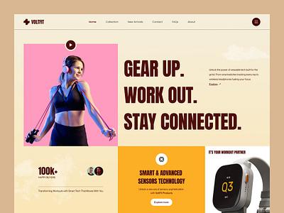 FitTech ✦ Electronics ecommerce website ecommerce graphic design interface product service smart watch startup store ui ux web website