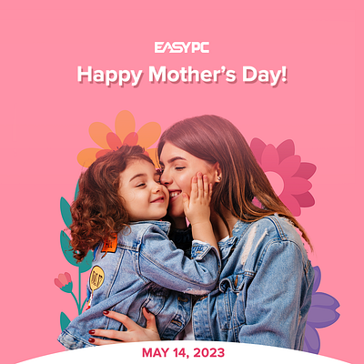 Mother’s Day Easypc graphic design mothers day pink