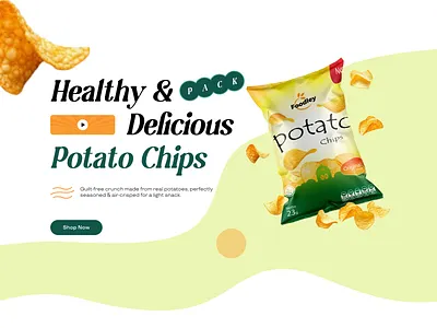 🎉 Snack Website Design branding chips creative landing page snacks ui website