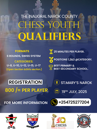 Chess Flyer For a sport Event. graphic design