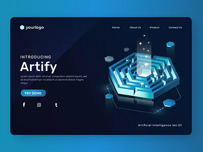 Artificial Intelegent Website isometric Illustration 2d @hellodribbble ai artificialintelegent branding design illustration isometric logo shot template ui website