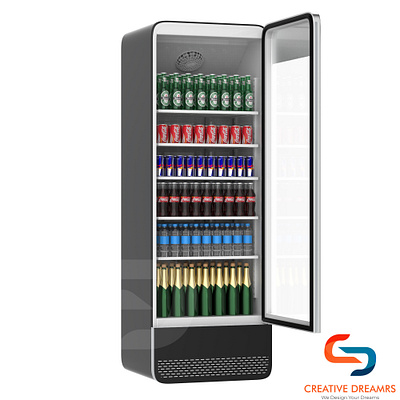 3D Product Design For a Refrigerator 3d 3d modeing 3d product 3d rendering branding design modeling productdesign refrigerator visualization