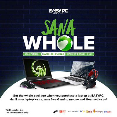 Laptop Package Summer tech theme easypc green headsets laptop mouse