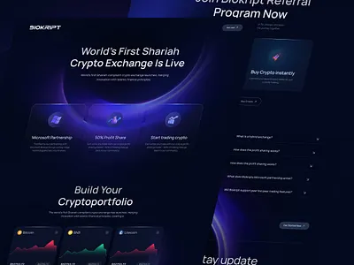 Crypto Landing Page blockchain landing page crypto crypto exchange crypto exchange landing page crypto landing page crypto website cryptocurrency dapps exchange finance finance landing page fintech landing page uiux web design web3 landing page website