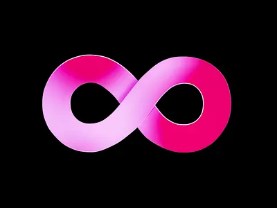 Infinity gradient icon infinity loop mask