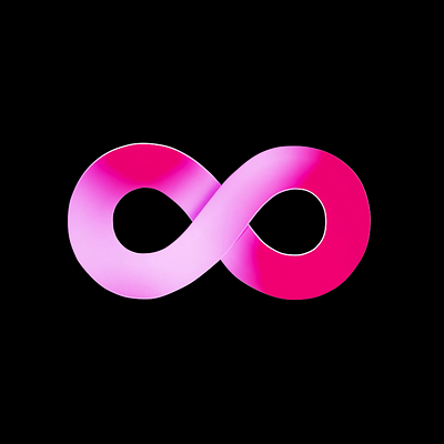 Infinity gradient icon infinity loop mask