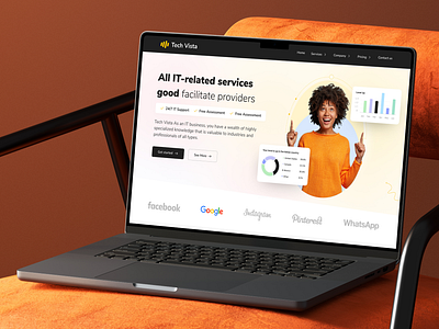Tech Vista – Powering Digital Confidence appdesign branding creativedesign design figma illustration moderndesign prototype ui ux