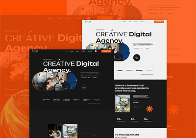 Axleo – Digital Agency UI/UX Design agency website axleo axtriq design branding digital agency elementor landing page light dark mode minimal design modern interface portfolio layout portfolio website responsive design ui design ux design web agency wordpress theme
