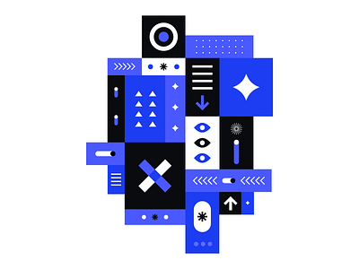 Geometric 01 abstract collage illustration ui visualart