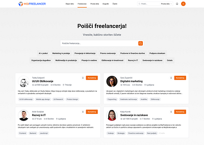 Moj Freelancer - page redesign redesign uiux webapp