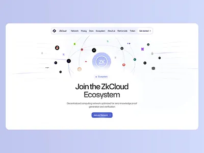 ZKCloud - Cloud Computing Animation b2b big data clean cloud cloud computing cloud storage cloud tools decentralization innovative landing page modern motion graphics saas server technology ui ux webdesign website zk protocol