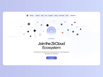 ZKCloud - Cloud Computing Animation b2b big data clean cloud cloud computing cloud storage cloud tools decentralization innovative landing page modern motion graphics saas server technology ui ux webdesign website zk protocol