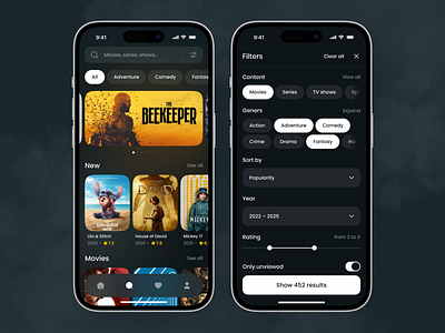 Movie Streaming Platform Mobile App UI Design app design app interface application ui best ui mobile app design mobile app ui mobile ui modern app ui modern ui streaming mobile app streaming platform ui design ui ux ui ux design