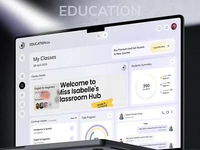 Educational Dashboard Design & IOS App ai app course app crm dashboard duolingo e learning edtech app education education app learning mobile app online online course saas school management ui ui design ux