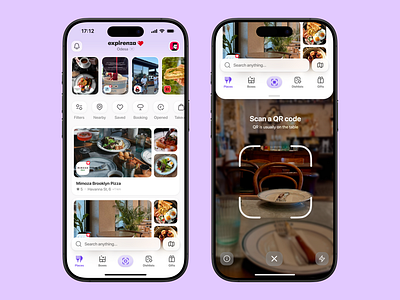 expirenza by mono: places → design concept app book a table branding design design concept expirenza foodtech home interface ios liquid glass mobile mobile design monobank places product design restaraunt ui ux web