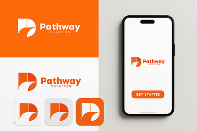 Pathway minimal logo design 3d logo branding design flat logo geometric logo geometric logo design graphic design graphic designer graphics design illustration logo logo animation logo design pathway logo vector