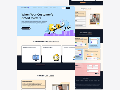 CreditReady partner page design branding custom web design design finance fintech illustration kinexa.agency kinexaagency landing page ui ui ux ui ux design ux web design website design