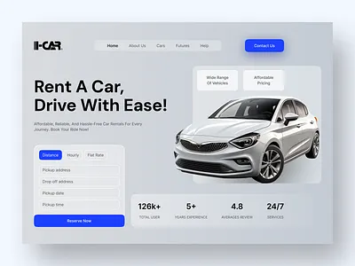 Car Rent Website bookingapp cabbooking carbooking carrental cleanui creativedesign dailyui designinspiration figma homepage landingpage minimaldesign modernui rentalwebsite responsivedesign uidesign uiux webdesign