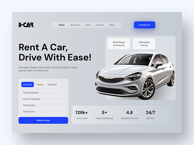 Car Rent Website bookingapp cabbooking carbooking carrental cleanui creativedesign dailyui designinspiration figma homepage landingpage minimaldesign modernui rentalwebsite responsivedesign uidesign uiux webdesign