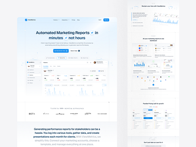 ViewMetrics home page analytics data google docs google presentation google sheet kinexa.agency kinexaagency landing page landing page design report report automation ui ui design ux ux design web design website design