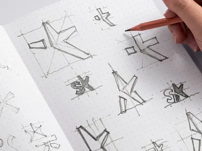 Starfish I Logo Sketches brand identity branding concept design discover dots early graphic design hand illustration logo logosketch moleskine notebook sketch sketches star starfish typography vector