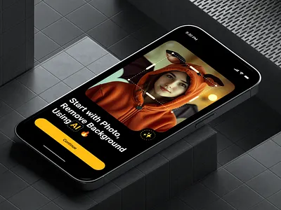AI Photo Editor App – Onboarding Screen ai aiphotoeditor app app design apponboarding ios mobile mobile app mobile ui onboardingui photoeditingapp screen ui design uiux