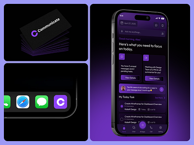 Communication Mobile App Concept app app design call chat interface chatapp chatui clean communication app design interface online communication social network ui ui designer uiux user interface ux uxdesign video voicecallingapp