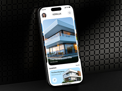 Luxury Home Finder App UI app app design homefinderui ios luxury home luxuryhomeapp luxuryliving mobile mobile app mobile ui propertyapp realestateapp ui design uiux