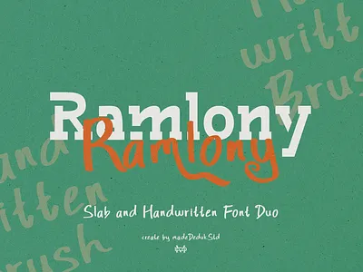 Ramlony Font Duo bold book cover branding brush bundle font classic classy fashion font duo goodtype handlettering handwritten headline headline font logotype magazine serif stencil typography webfont