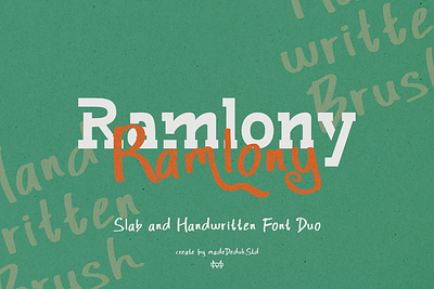 Ramlony Font Duo bold book cover branding brush bundle font classic classy fashion font duo goodtype handlettering handwritten headline headline font logotype magazine serif stencil typography webfont