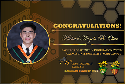 TARPULIN | GOLD AND ELLEGANT DESIGN | COLLEGE GRADUATION