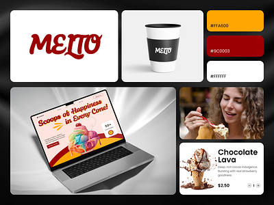 Branding for Melto Icecream 3d branding creativedesign freelancedesigner lookingforopportunities mobileappdesign mobileinterface newwork opentowork uidesign uiux userexperience userinterface webappdesign website