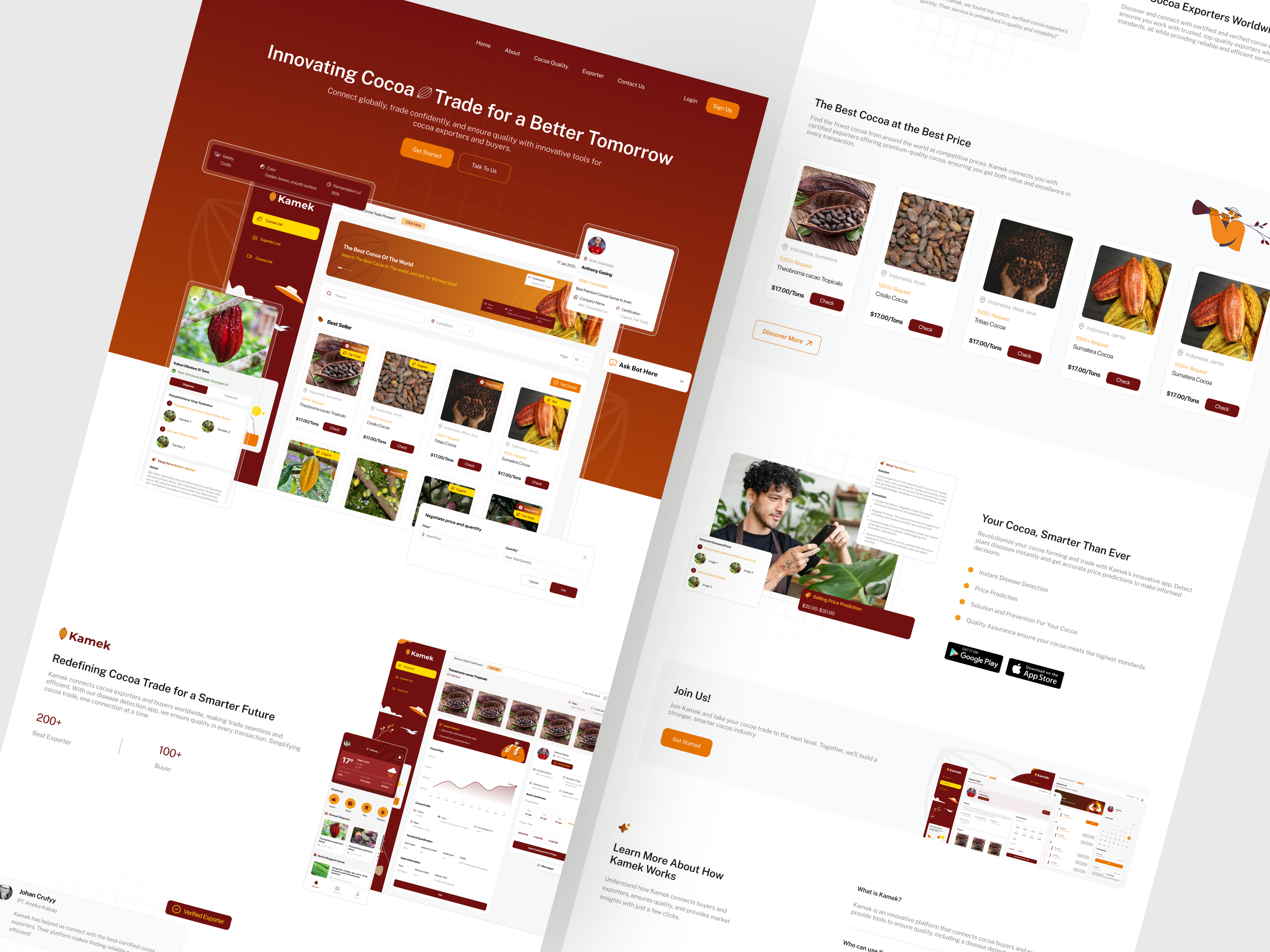 SaaS Platform For Exporter Landing Page exporter landing page saas ui ux website