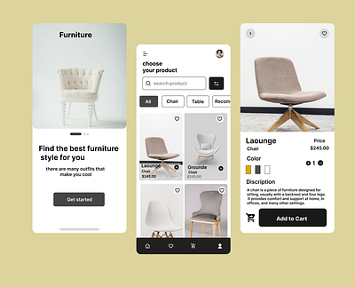 furniture app design figma furniture graphic design mobile app ui ux