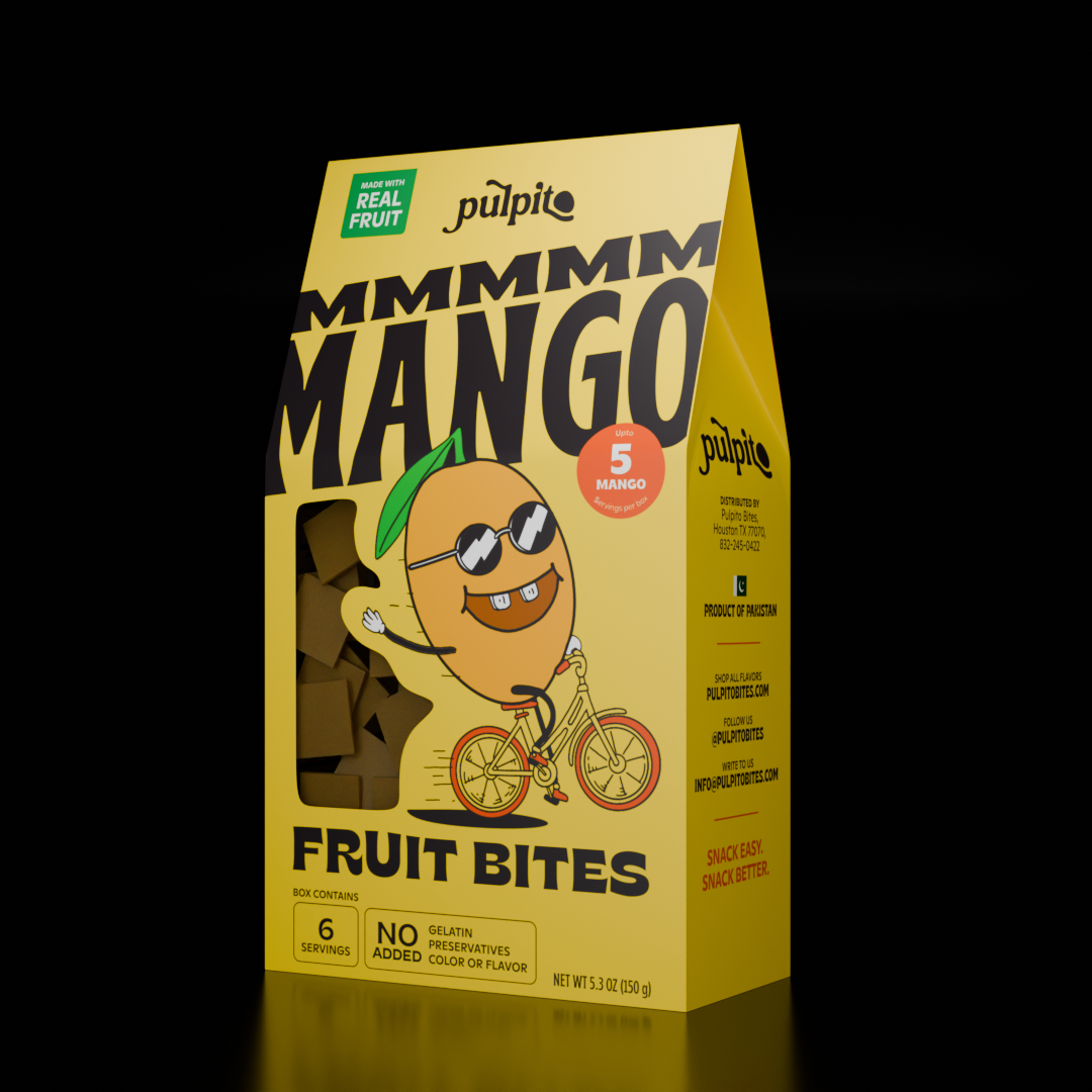Pulpito – Mango Fruit Bites Packaging Design opentohire