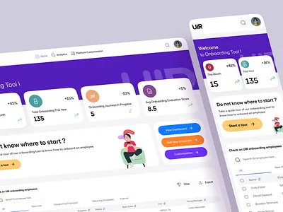 Onboarding Tool - Employer Dashboard clean dashboard colorful design company onboarding creative design dashboard dashboard uiux employer dashboard minimal dashboard modern dashboard onboarding onboarding tool onboarding website responsive design uiux web app design website design website uiux
