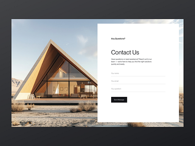 Contact Us • Website Section contact design form info minimal modal modern page simple tech ui us ux web website