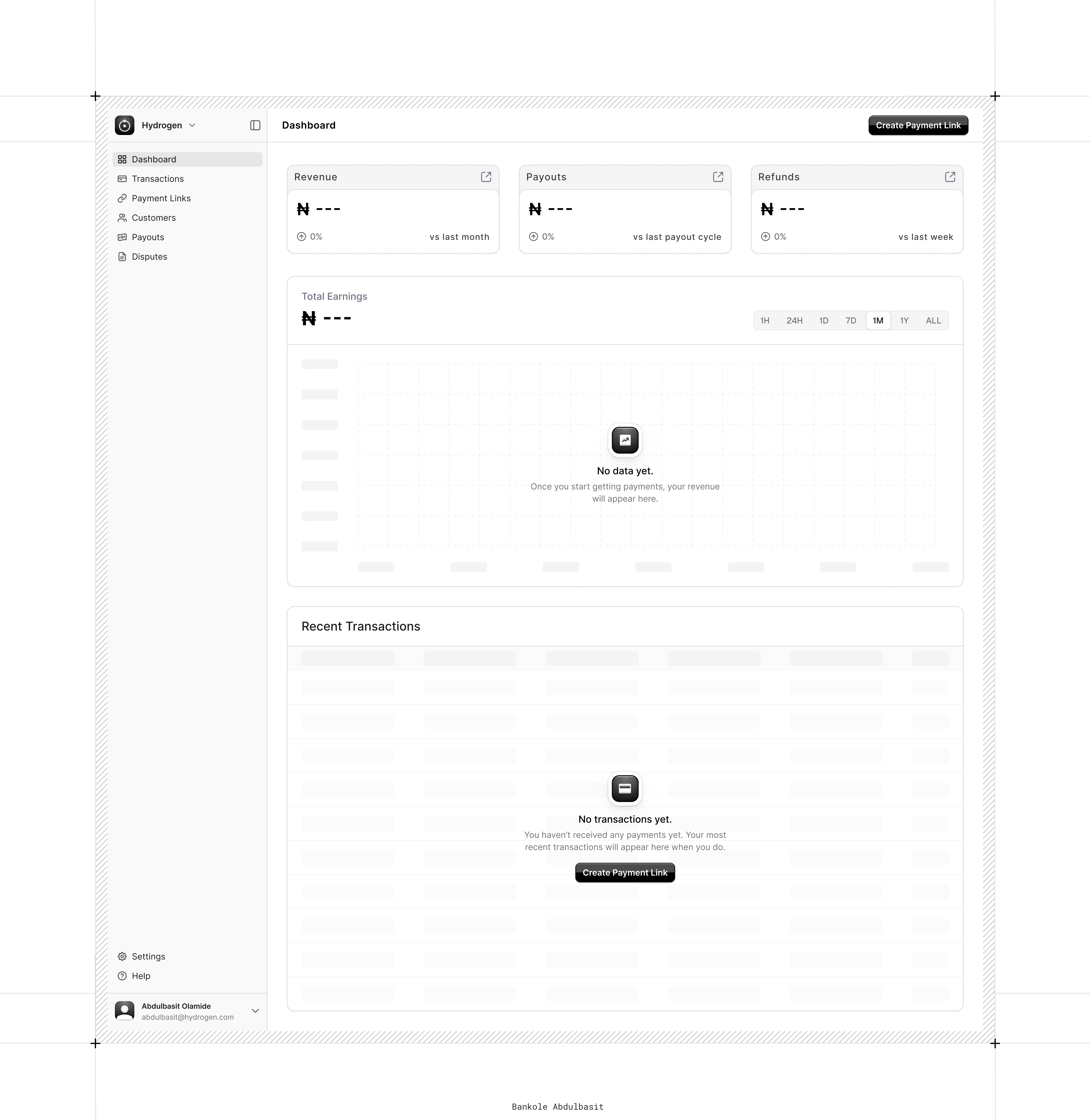 Empty state for a fintech dashboard dashboard empty state figma fintech illustration payment ui ux