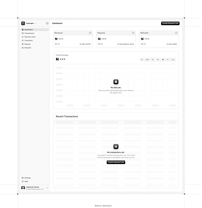Empty state for a fintech dashboard dashboard empty state figma fintech illustration payment ui ux