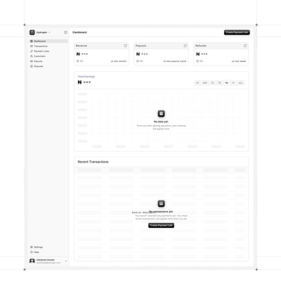 Empty state for a fintech dashboard dashboard empty state figma fintech illustration payment ui ux