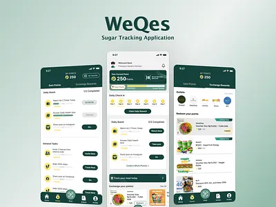 Sugar Tracking Application - WeQes health app mobile app ui