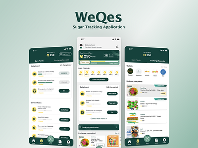Sugar Tracking Application - WeQes health app mobile app ui