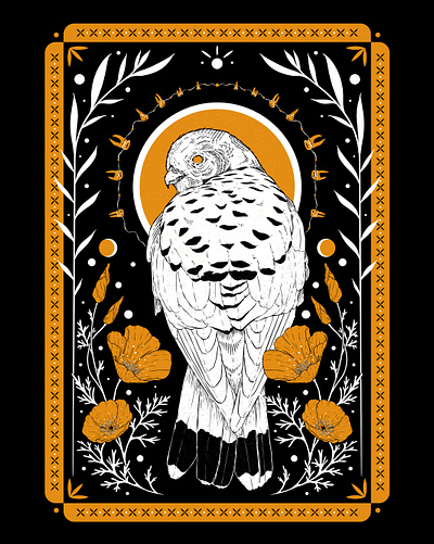 Poster for Hengloose Festival (Art Gallery). Theme: California bird art california design digital illustration illustration illustrator nature poster procreate
