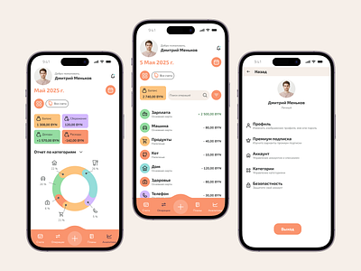 Monefy | Redesign concept cleanui creativeportfolio designinspiration financeapp fintech interfacedesign minimaldesign mobiledesign moneyapp orangeui productdesign redesign uidaily uxui visualdesign