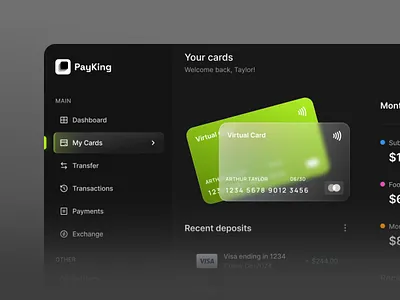 Finance SaaS Dashboard UI banking best ui clean dashboard design finance interface modern ui navigation bar navigation design nevbar payment saas simple ui ui design ux ux design uxui web app