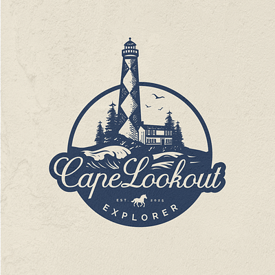 Cape Lookout explorer logo design branding design graphic design illustration logo vector