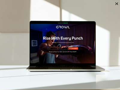 Pre-Launch Landing Page ai powered fitness coach ai powered boxing coach branding design dribbble shot graphic design landing page design lead generation pre launch landing page trending shot ui ux