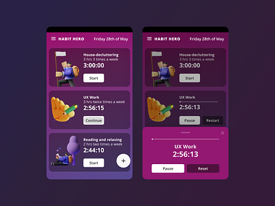 Habit hero - Work then chill dailygoals