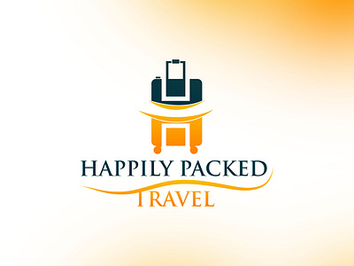 Happily Packed Travel Logo Design bag branding creative logo custom logo graphic design letter logo logo travel