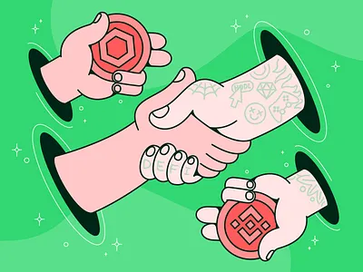 DefiSwaps academy crypto deal defi design economy editorial educational exchange hands illustration lines metaverse swap trust tutorial ui ux vector web3